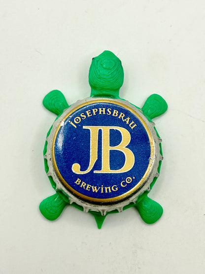 Josephsbrau Brewing (JB - Blue) - Bottle Cap Magnet Turtle Shell Shocked Art