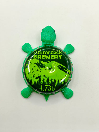Adirondack Brewery (4,736 ft) - Bottle Cap Magnet Turtle Shell Shocked Art