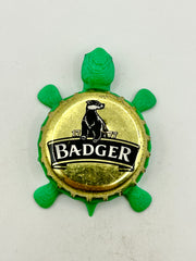Badger Brewing (Vintage) - Bottle Cap Magnet Turtle Shell Shocked Art