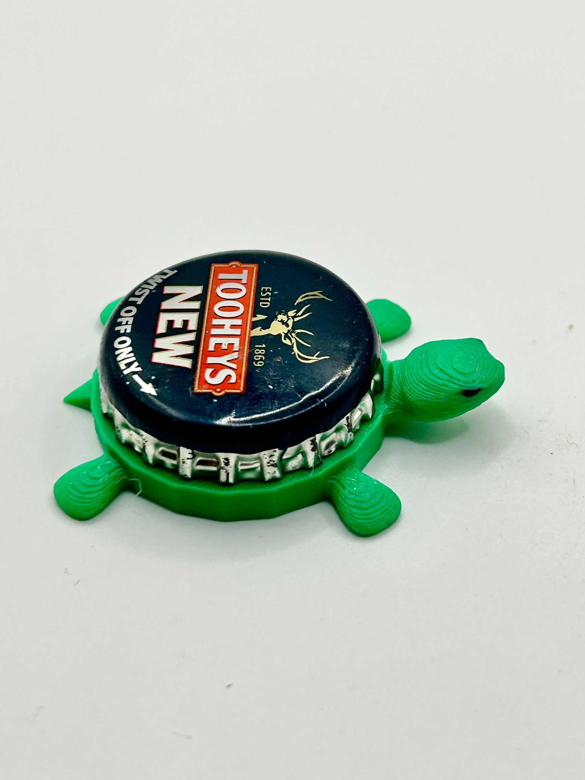 Tooheys New - Bottle Cap Magnet Turtle Shell Shocked Art