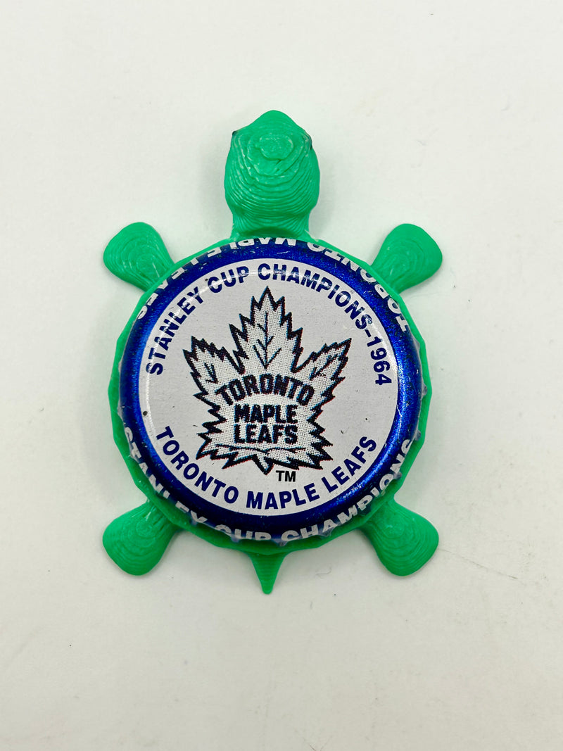 Toronto Maple Leafs Stanley Cup Champions (1964) - Bottle Cap Magnet Turtle Shell Shocked Art