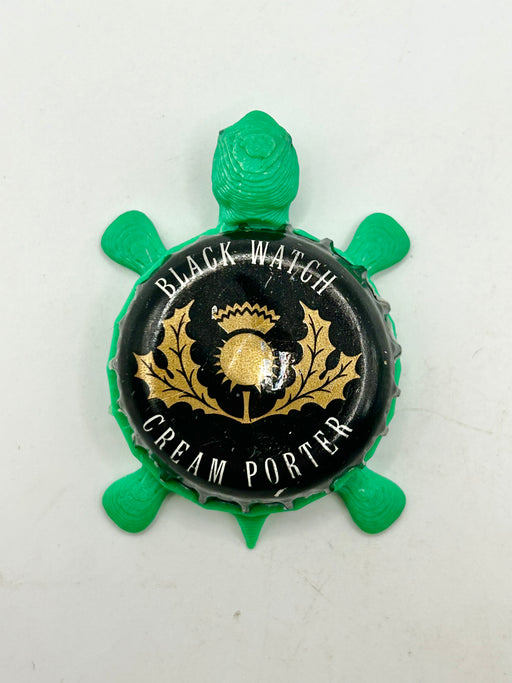 Black Watch Cream Porter - Bottle Cap Magnet Turtle Shell Shocked Art