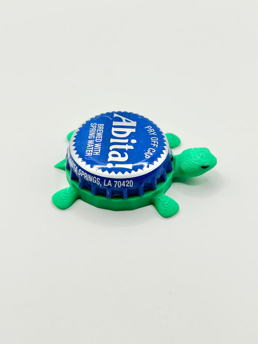 Abita Beer (Royal Blue Cap) - Bottle Cap Magnet Turtle