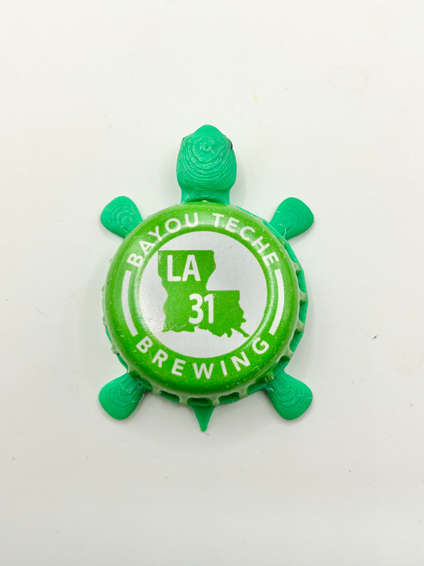 Bayou Teche Brewing- Bottle Cap Magnet Turtle