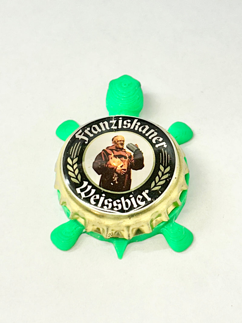 Franziskaner Weissbier - Bottle Cap Magnet Turtle Shell Shocked Art
