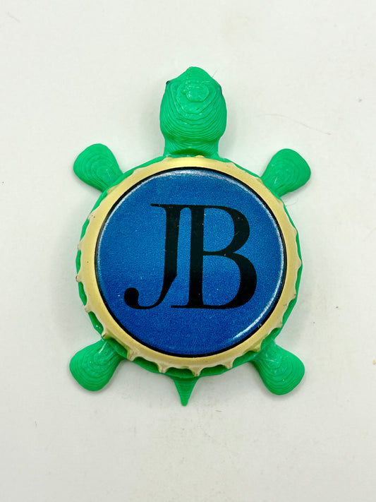 Josephsbrau Brewing (JB - Blue & Black) - Bottle Cap Magnet Turtle Shell Shocked Art