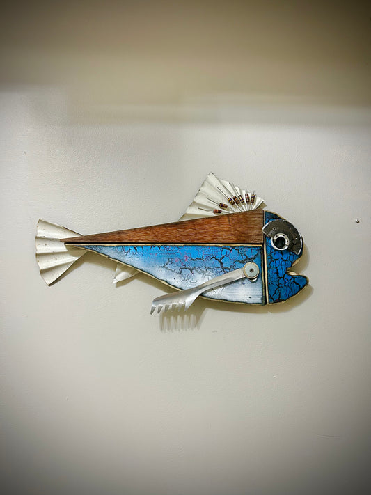 Crackle - Fish Wall Art (12” x 24”) Shell Shocked Art