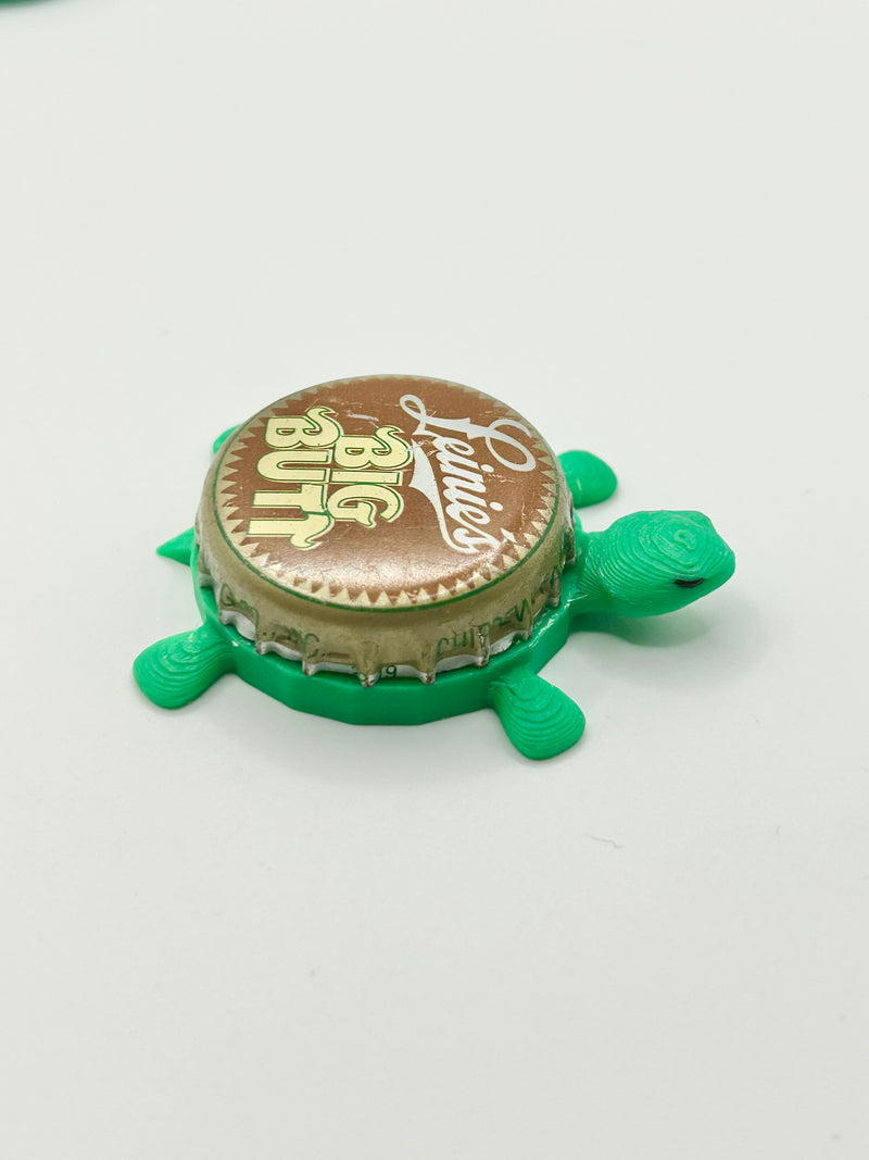 Leinenkugel's Big Butt - Bottle Cap Magnet Turtle Shell Shocked Art