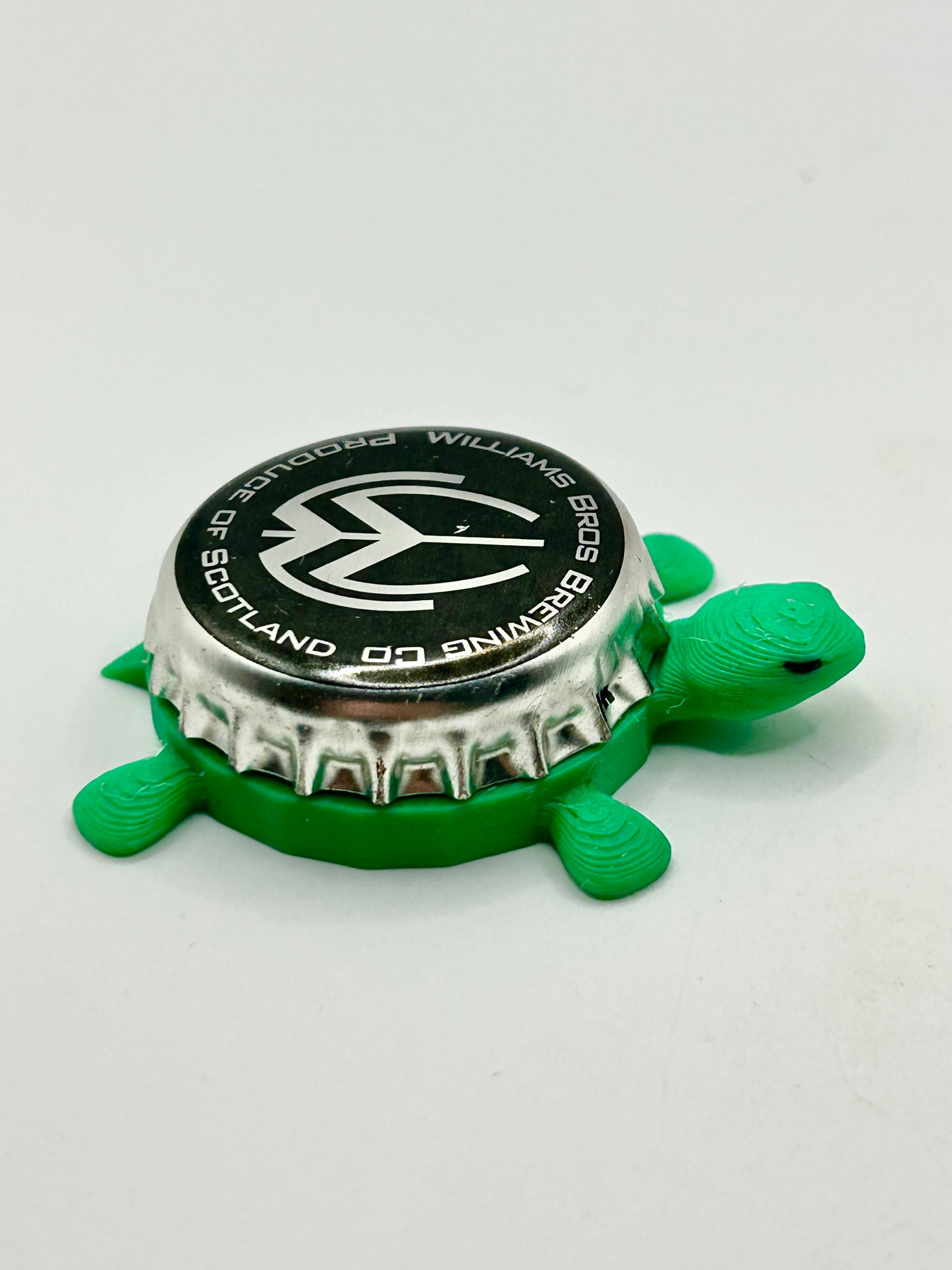 Williams Bros Brewing (Black) - Bottle Cap Magnet Turtle Shell Shocked Art