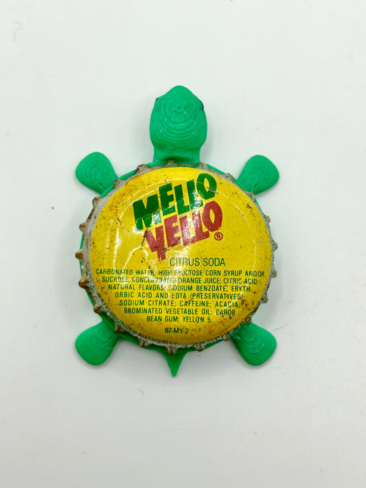 Mello Yello Citrus Soda - Bottle Cap Magnet Turtle
