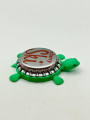 Cherry Ski - Bottle Cap Magnet Turtle Shell Shocked Art