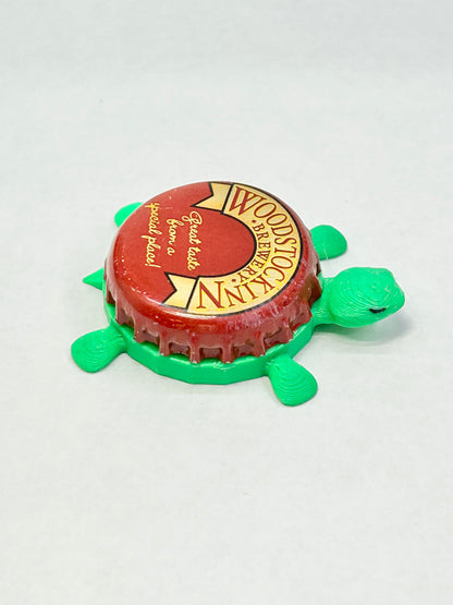 Woodstock Inn Brewery - Bottle Cap Magnet Turtle Shell Shocked Art