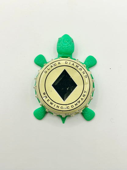 Black Diamond Brewing - Bottle Cap Magnet Turtle Shell Shocked Art