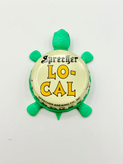 Sprecher Lo-Cal - Bottle Cap Magnet Turtle Shell Shocked Art