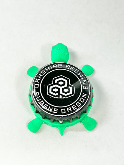Oakshire Brewing - Bottle Cap Magnet Turtle Shell Shocked Art