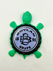 Boylan’s Grape - Bottle Cap Magnet Turtle Shell Shocked Art