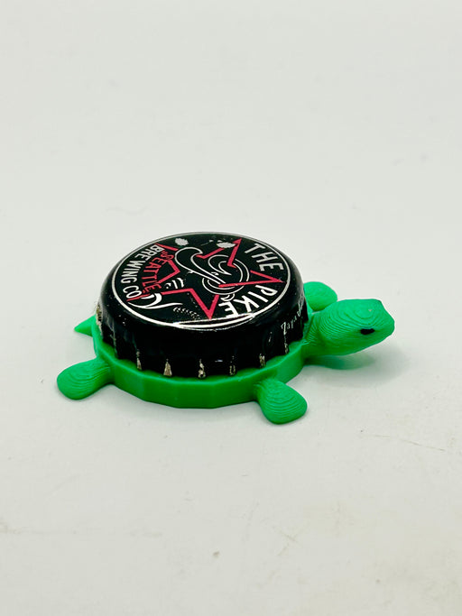 The Pike (Vintage) - Seattle Brewing Co - Bottle Cap Magnet Turtle Shell Shocked Art