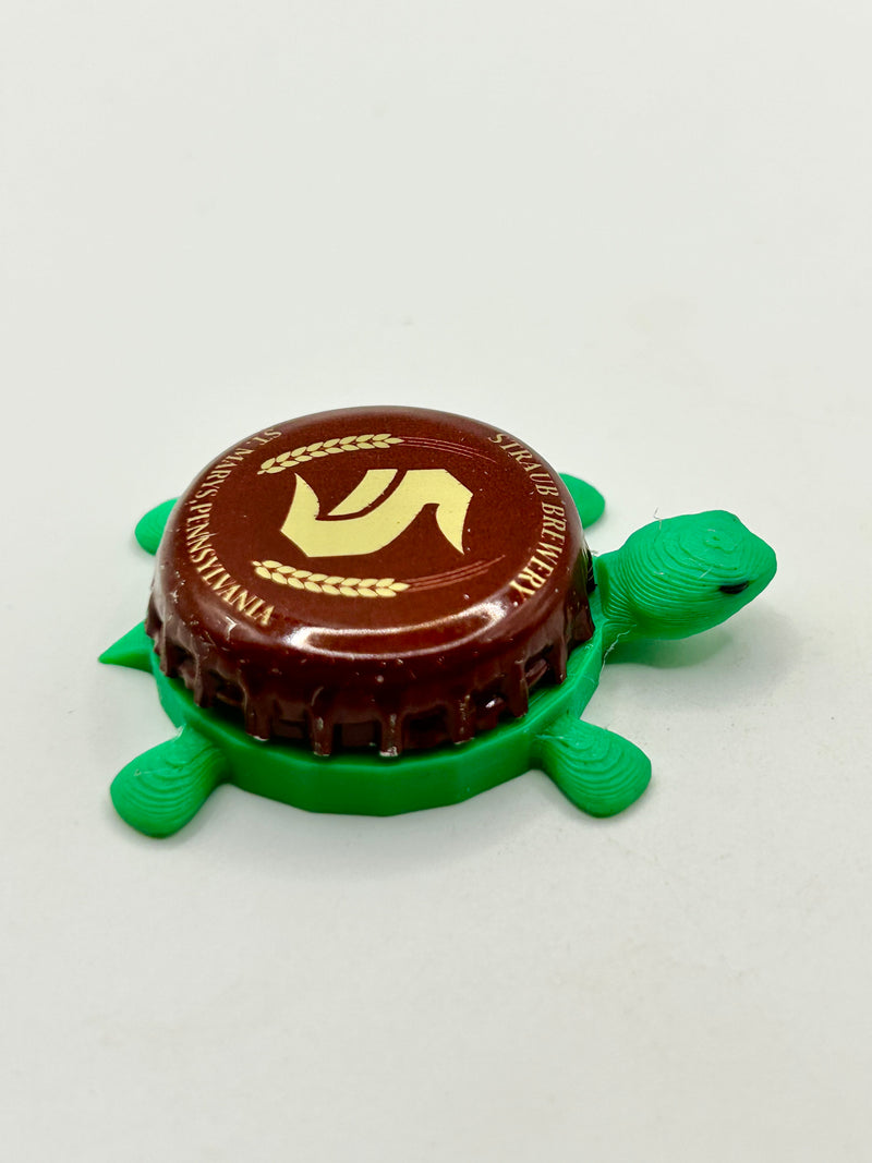 Straub Brewing - Bottle Cap Magnet Turtle Shell Shocked Art
