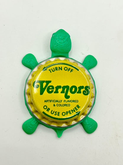Vernors Soda (Vintage) - Bottle Cap Magnet Turtle Shell Shocked Art