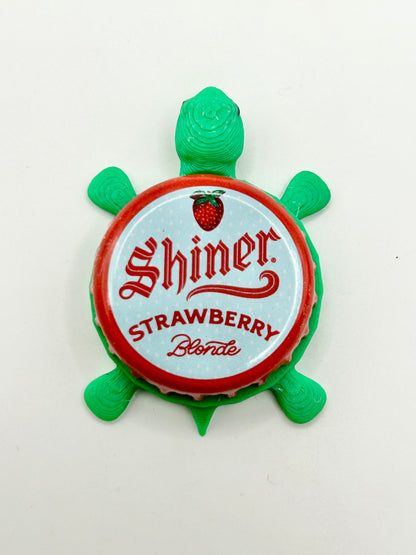 Shiner Strawberry Blonde (Vintage) - Bottle Cap Magnet Turtle Shell Shocked Art