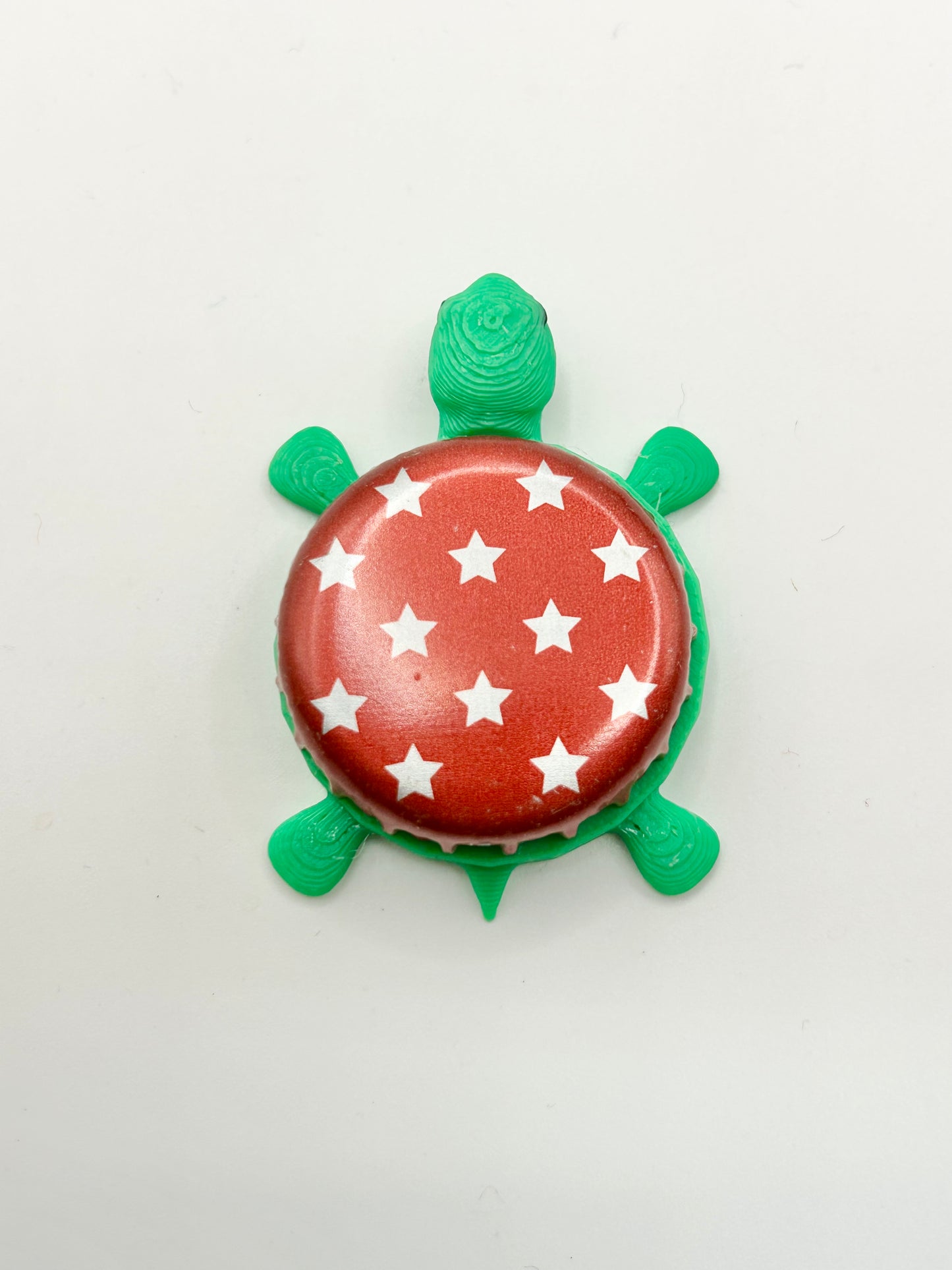 Red Stars Smirnoff Berry - Bottle Cap Magnet Turtle