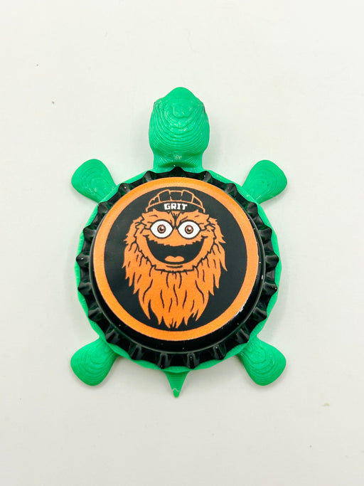 Gritty - Philadelphia Flyers - Bottle Cap Magnet Turtle Shell Shocked Art