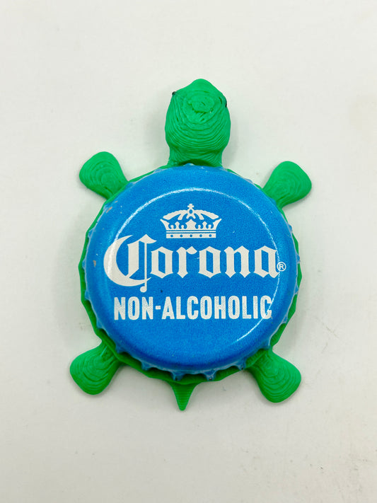Corona Non-Alcoholic (NA) - Bottle Cap Magnet Turtle Shell Shocked Art