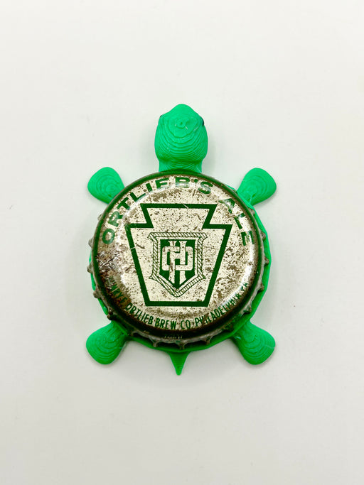Ortlieb’s Ale (Vintage) - Bottle Cap Magnet Turtle Shell Shocked Art
