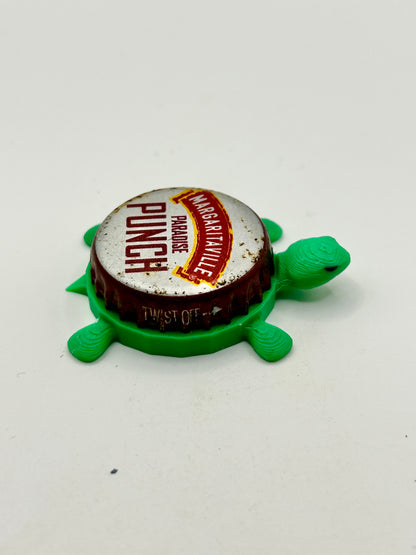 Margaritaville Paradise Punch - Bottle Cap Magnet Turtle Shell Shocked Art