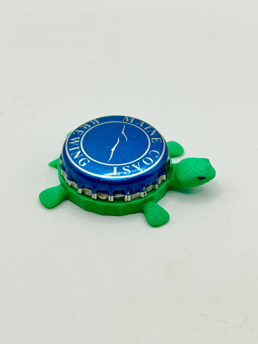 Maine Coast Brewing - Bottle Cap Magnet Turtle Shell Shocked Art