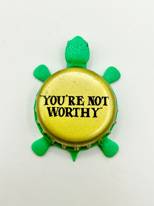 You’re Not Worthy - Stone Brewing - Bottle Cap Magnet Turtle