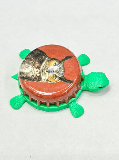 Bell's Best Brown Ale (Owl) - Bottle Cap Magnet Turtle Shell Shocked Art