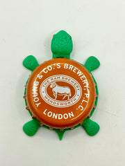 The Ram Brewery (Orange) - Bottle Cap Magnet Turtle Shell Shocked Art