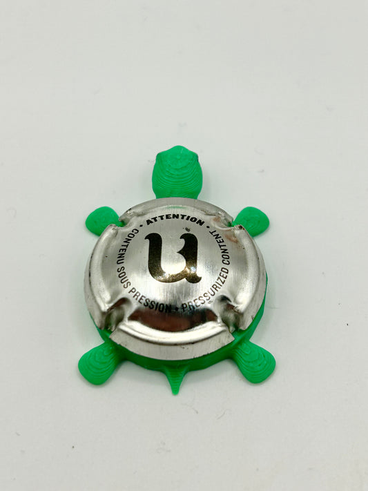 Unibroue Brewery (Cork Cage Cap) - Bottle Cap Magnet Turtle Shell Shocked Art