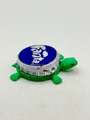 Fanta Soda (Blue) - Bottle Cap Magnet Turtle Shell Shocked Art