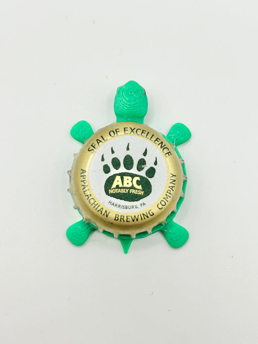 Appalachian Brewing - Bottle Cap Magnet Turtle Shell Shocked Art