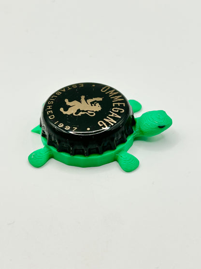 Ommegang (Black Vintage) - Bottle Cap Magnet Turtle Shell Shocked Art