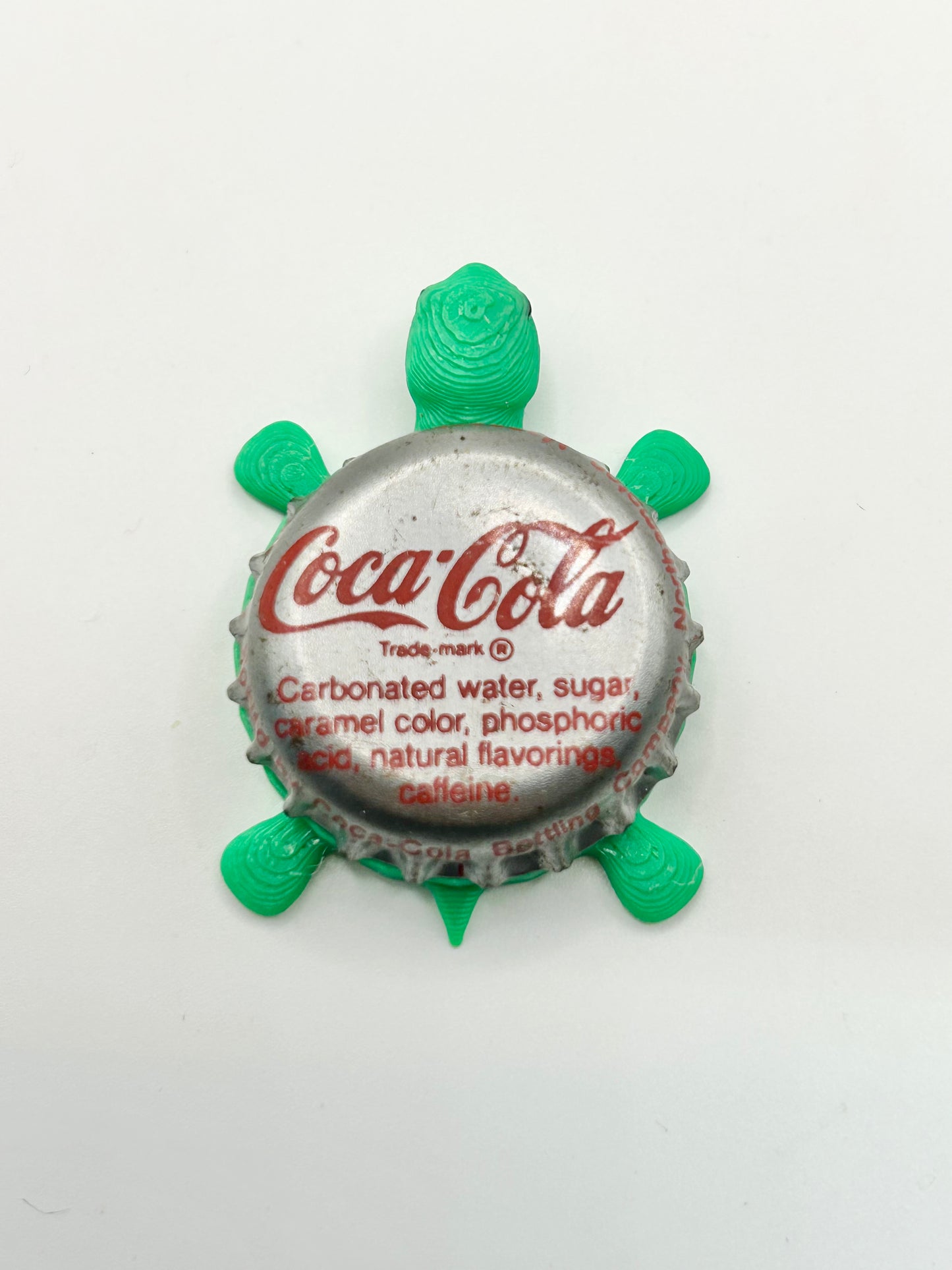 Coca Cola (Silver) - Bottle Cap Magnet Turtle
