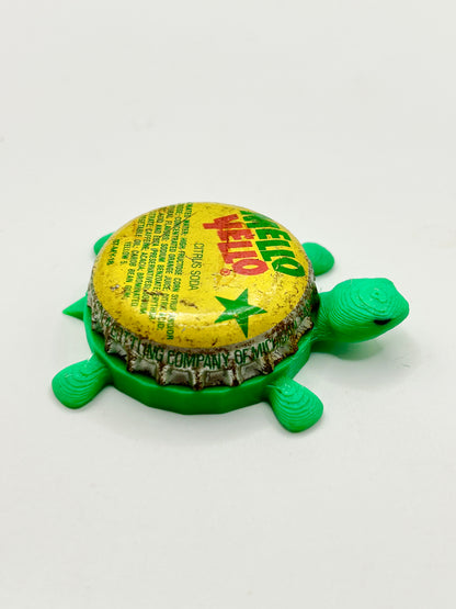 Mello Yello Citrus Soda (Star) - Bottle Cap Magnet Turtle Shell Shocked Art