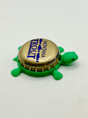 Montana Trout Unlimited - Bottle Cap Magnet Turtle Shell Shocked Art