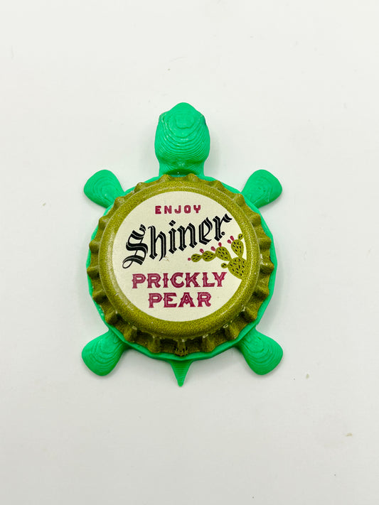 Shiner Prickly Pear - Bottle Cap Magnet Turtle