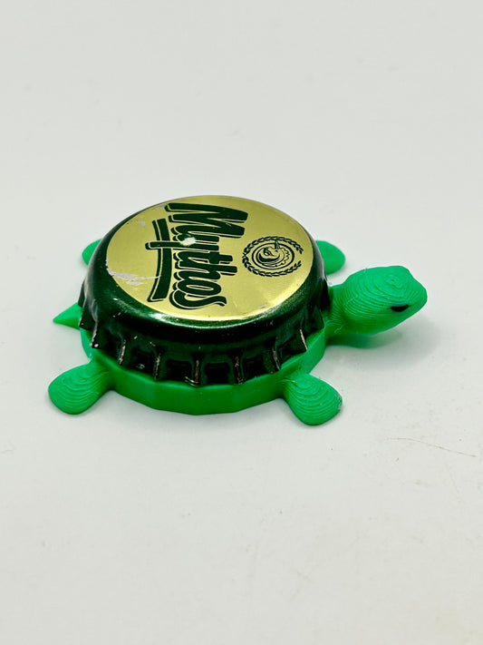 Mythos Beer (Vintage) - Bottle Cap Magnet Turtle Shell Shocked Art