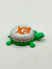 Brew Dog (Orange with Text) - Bottle Cap Magnet Turtle Shell Shocked Art