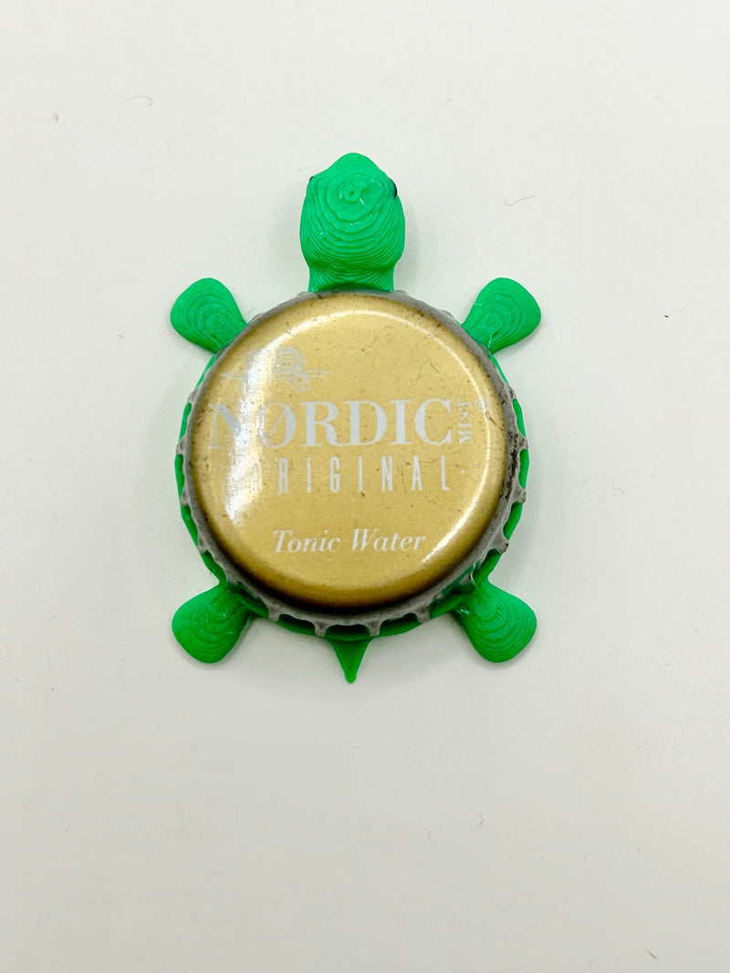 Nordic Original Tonic Water - Bottle Cap Magnet Turtle Shell Shocked Art