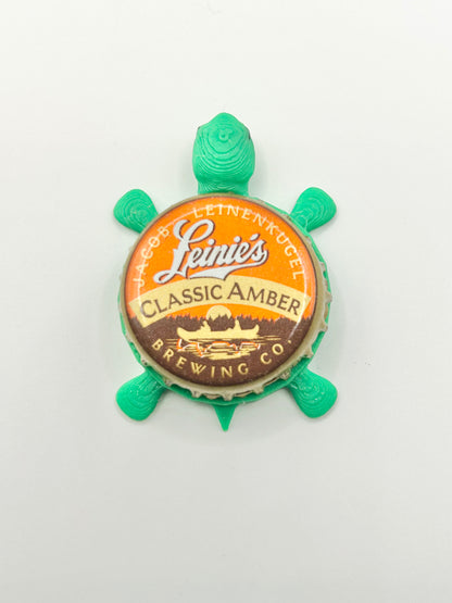 Leinenkugel's Classic Amber - Bottle Cap Magnet Turtle Shell Shocked Art