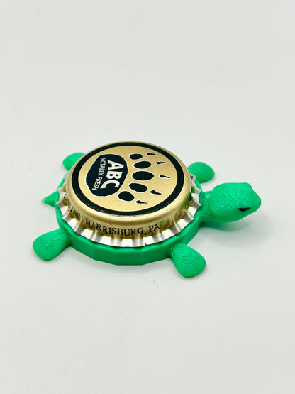 Appalachian Brewing (Notably Fresh) - Bottle Cap Magnet Turtle Shell Shocked Art