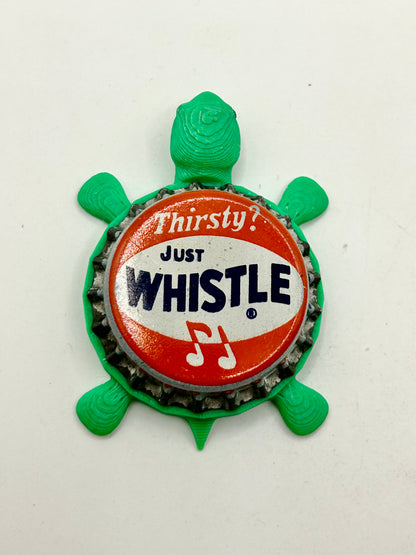 Whistle Soda (Vintage) - Bottle Cap Magnet Turtle Shell Shocked Art