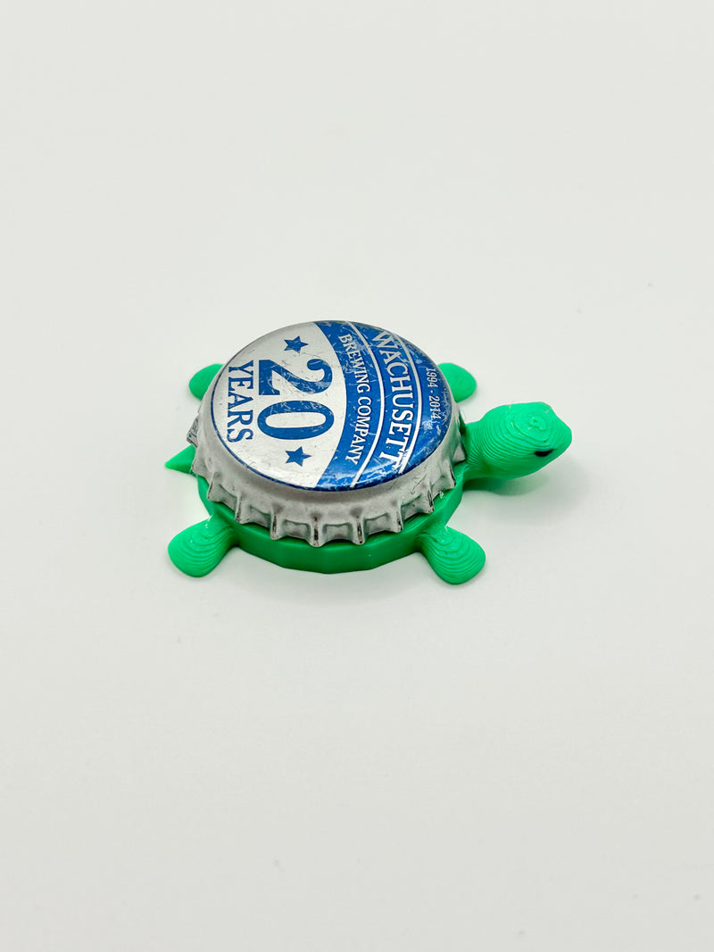 Wachusett Brewing (20th Anniversary) - Bottle Cap Magnet Turtle Shell Shocked Art