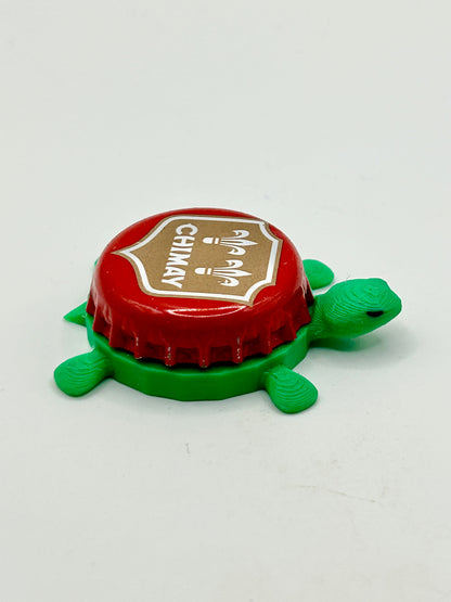 Chimay Brewery (Red) - Bottle Cap Magnet Turtle Shell Shocked Art