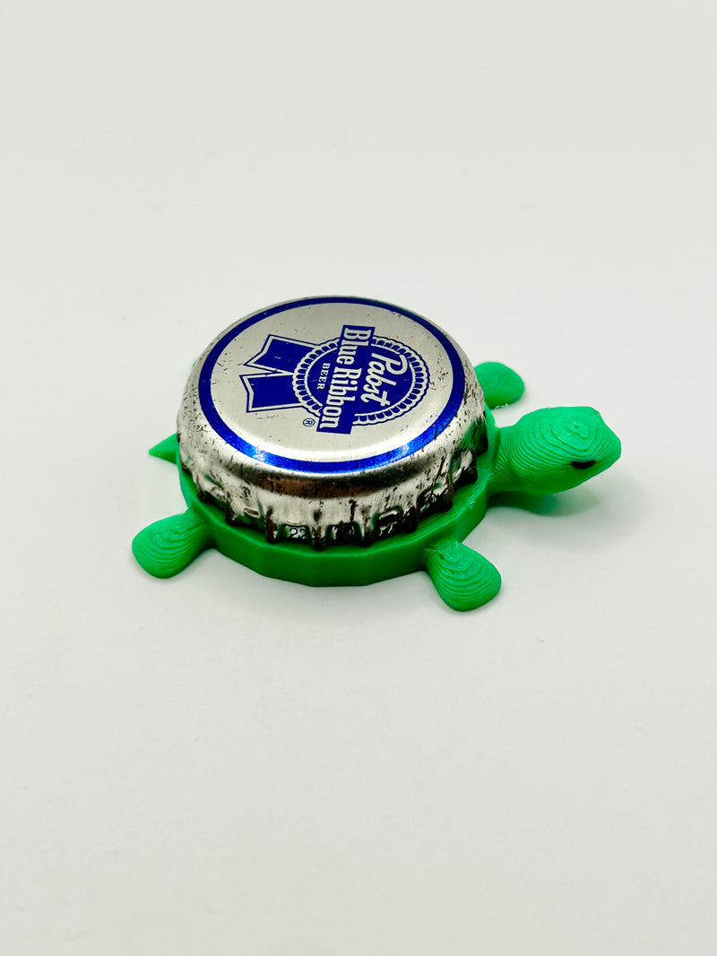 Pabst Blue Ribbon (Vintage) - Bottle Cap Magnet Turtle Shell Shocked Art